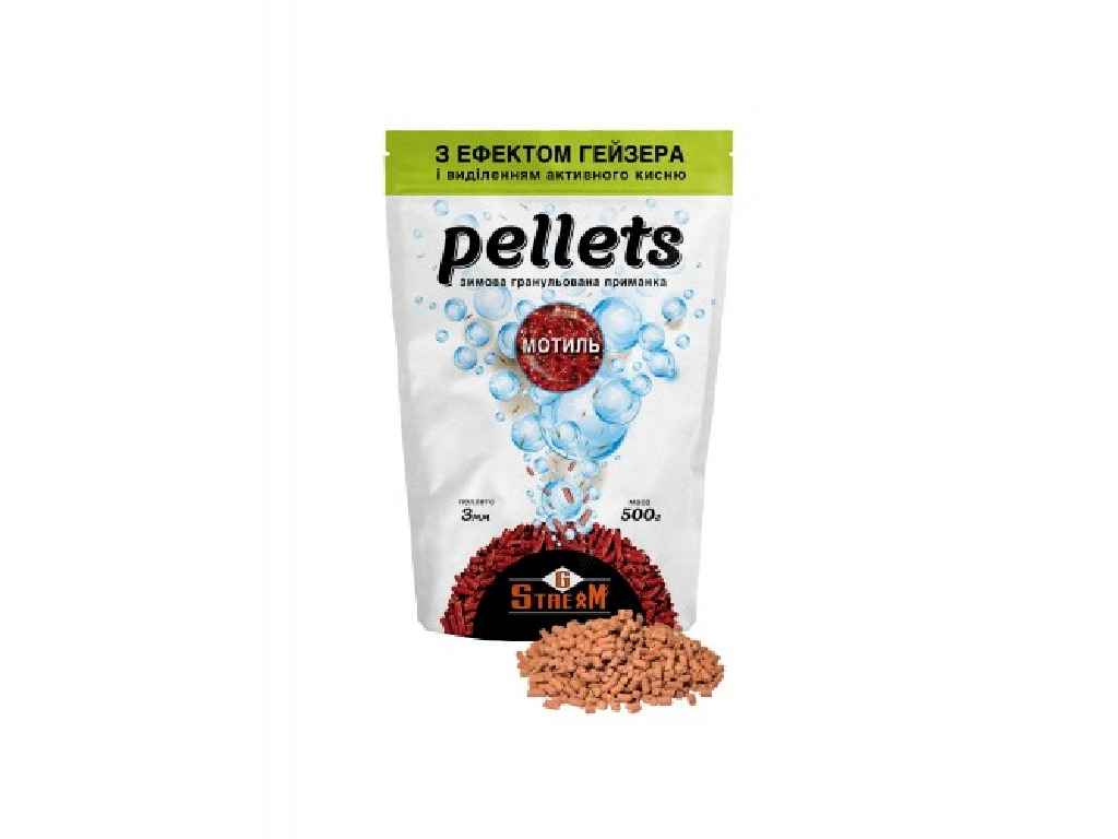 Принада Pellets Мотиль 500г ТМ G.STREAM Принада Pellets Мотиль 500г ТМ G.STREAM