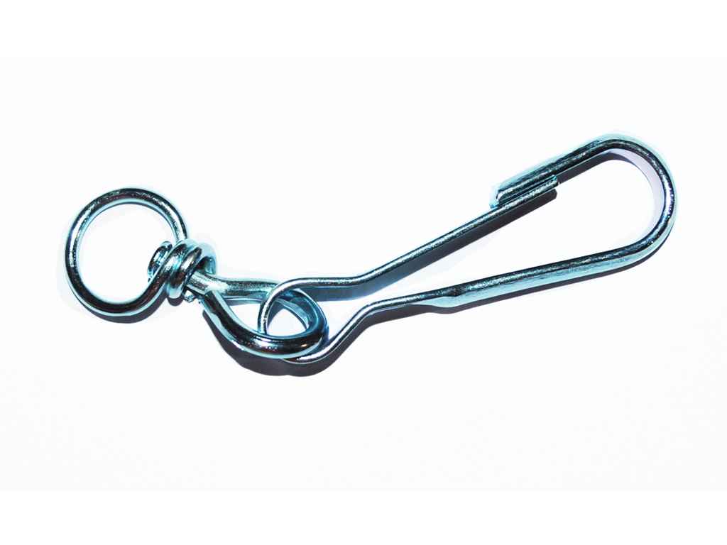 Карабiн 7см з вертлюгом 5см ТМ КРУПИН Карабiн 7см з вертлюгом 5см ТМ КРУПИН