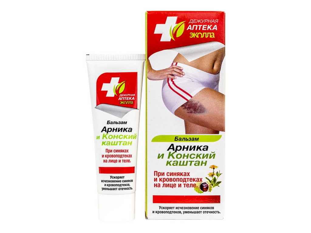 Бальзам (Арніка та кінський каштан) Чергова аптека Еколла , 30г ТМ БИОКОН Бальзам (Арніка та кінський каштан) Чергова аптека Еколла , 30г ТМ БИОКОН