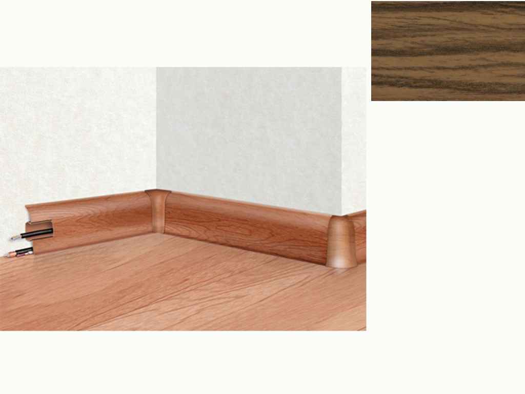 Плінтус 56 з резинкою 40 Горіх 2,5 м ТМТІС Плінтус 56 з резинкою 40 Горіх 2,5 м ТМТІС