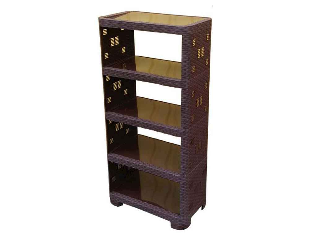 Етажерка Ротанг 5-секційна 52х30х110 коричнева ТМ ПОЛІМЕРАГРО Етажерка Ротанг 5-секційна 52х30х110 коричнева ТМ ПОЛІМЕРАГРО