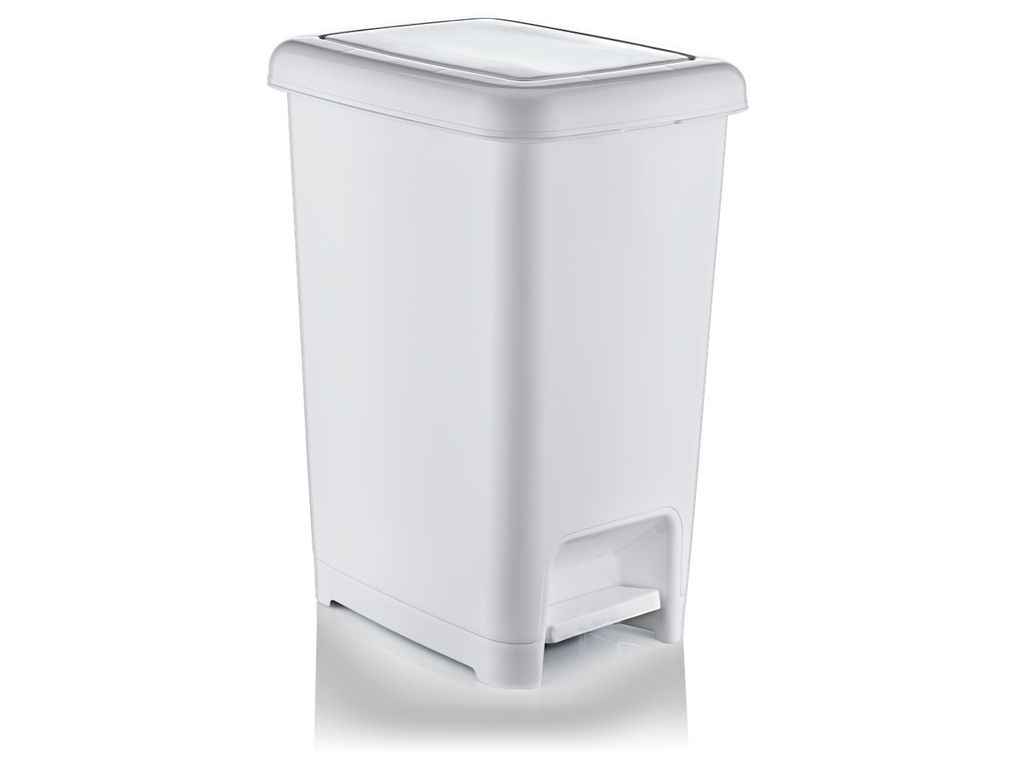 Смітник Slim прямокутний з педаллю (22,5x31x40СМ) 15Л (білий) ТМ DUNYA Смітник Slim прямокутний з педаллю (22,5x31x40СМ) 15Л (білий) ТМ DUNYA