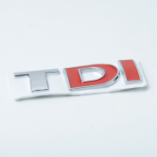 Емблема - напис "TDI" (червоний) скотч 3М 50х16 мм Passat 2015-19р(3G0853675NJZQ). Изображение №2