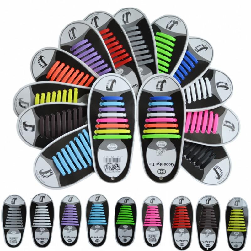 Шнурки силіконові Good-Bye-Tie 8+8 9 (6кол. Шнурки силіконові Good-Bye-Tie 8+8 9 (6кол.