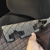 Накидки сидінь "Шкіро-замінник Коричневий" Коричневі Ромби Передки (1+1) "АвтоКомфорт". Изображение №4