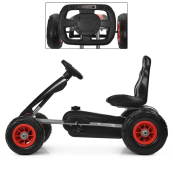 Карт педальний Bambi kart M 4036-2 надувні колеса Чорний. Зображення №3
