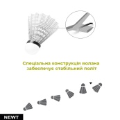 Набір Воланчиків Yonex Mavis 500 NE-MAV-500W білі 6 шт. Зображення №2 Набір Воланчиків Yonex Mavis 500 NE-MAV-500W білі 6 шт. Зображення №2