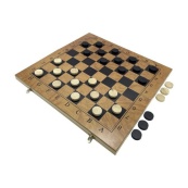 Набір настільних ігор "Шахи 3 в 1" Set3 NE-LG-12 нарди, шашки, шахова дошка 40х40 см. Зображення №2