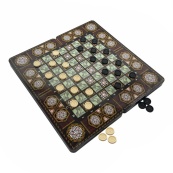 Набор настольных игр "Шахматы 3 в 1" Set3 NE-SP-SET-14 нарды, шашки, 40х40 см. Изображение №2