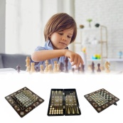 Набор настольных игр "Шахматы 3 в 1" Set3 NE-SP-SET-14 нарды, шашки, 40х40 см. Изображение №4