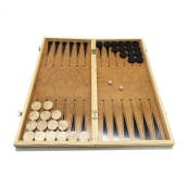 Набор настольных игр "Шахматы, нарды, шашки 3 в 1" Set 3 NE-LG-6 игровая платформа 30х30 см. Изображение №3