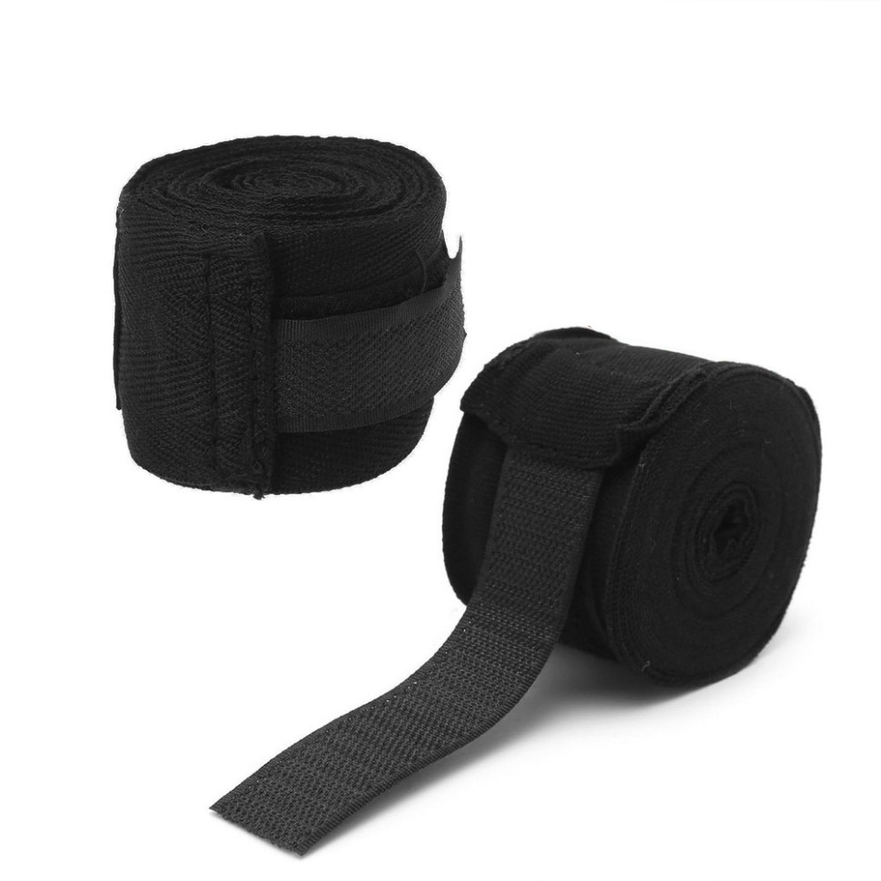 Боксерські бинти Hard NE-BOX-N1BK 3 метри, нейлонові, чорні Боксерські бинти Hard NE-BOX-N1BK 3 метри, нейлонові, чорні