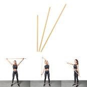 Гимнастическая палка (бодибар) Wood Bar NE-GM-001-100, 100 см. Изображение №2 Гимнастическая палка (бодибар) Wood Bar NE-GM-001-100, 100 см. Изображение №2