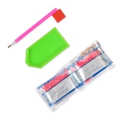 Алмазная мозаика "Цветочная палитра" DEEX16292 не полная выкладка 30х30 см. Изображение №2