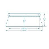 Басейн надувний 57448S 244 x 61 см, круглий 1880 л. Зображення №2