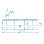 Басейн каркасний 56709 фільтр-насос, сходи, в коробці. Зображення №6
