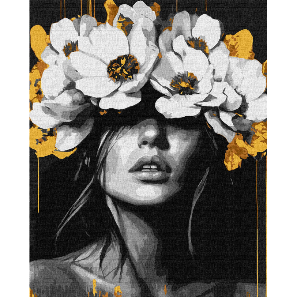 Картина за номерами "Пелюсткова гармонія" Ідейка KHO8506 40х50 см, з фарбами металік Картина за номерами "Пелюсткова гармонія" Ідейка KHO8506 40х50 см, з фарбами металік