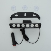 Страбоскоп світлодіодний 12V DRL 110*85мм 6LED (B-R) прикурювання + вимикач/на присосках "KING S9". Изображение №3