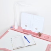 Дитяча Парта M 5068-8-2 зі стільцем, рожевий, підставка для книги. Зображення №2