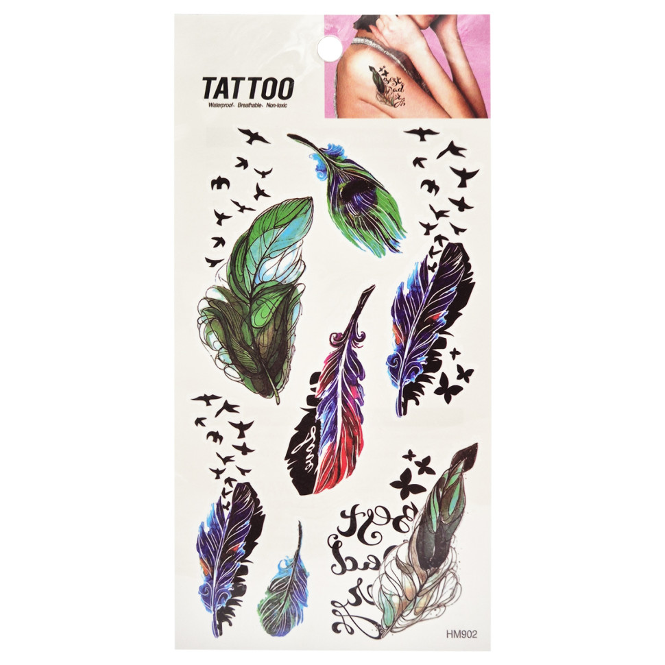Тимчасове татуювання "Feathers Tattoo" 1020-HM902 Тимчасове татуювання "Feathers Tattoo" 1020-HM902