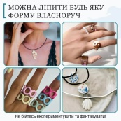 Большой набор для создания украшений "Птицы" GL-008 из пластической глины. Изображение №4
