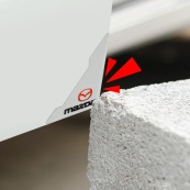 Плівка захисна для дверних КУТІВ Mazda силіконова прозора (4шт). Зображення №2
