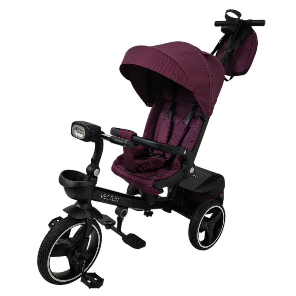 Дитячий триколісний велосипед VECTOR ME 1162-1 Purple, з батьківською ручкою Дитячий триколісний велосипед VECTOR ME 1162-1 Purple, з батьківською ручкою