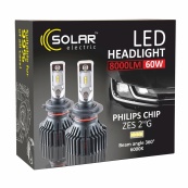 Лампа LED H7 радіатор+кулер 60W/8000Lm/6000K Philips ZES IP67/9-32V "Solar" 8307 12 міс.гарантії. Изображение №4