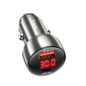 АЗП Hoco Z50 PD30W+QC3.0 (1 Type-C/1USB/3A/48W) (Сірий). Изображение №2
