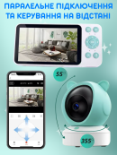 Видеоняня с двухсторонней связью Baby Monitor 5 дюймовый HD экран поворотная радионяня с портативным дисплеем. Изображение №4