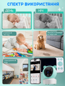 Видеоняня с двухсторонней связью Baby Monitor 5 дюймовый HD экран поворотная радионяня с портативным дисплеем. Изображение №5