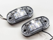 Габарит - білий - 65х28мм - 12/24V Led 2 діода - BD-0015W (4шт). Изображение №2