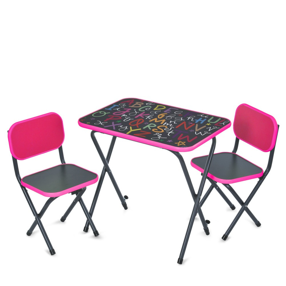 Дитячий Столик Alphabet Alphabet малиновий, складаний, стільниця 60 х 40 см Дитячий Столик Alphabet Alphabet малиновий, складаний, стільниця 60 х 40 см