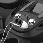 Прикурювач-двійник Hoco Z28 3.1A/2 USB + Цифровий дисплей 2хUSB White. Зображення №5