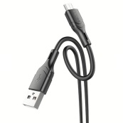 Кабель USB / Micro USB BOROFONE BX99 Silicone 1.0м/3.0A Black. Изображение №2