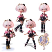 Детская кукла "Золотая Роллер Дива" 4SF Manga Dolls HKTF1000 серии "Hello Kitty". Изображение №4
