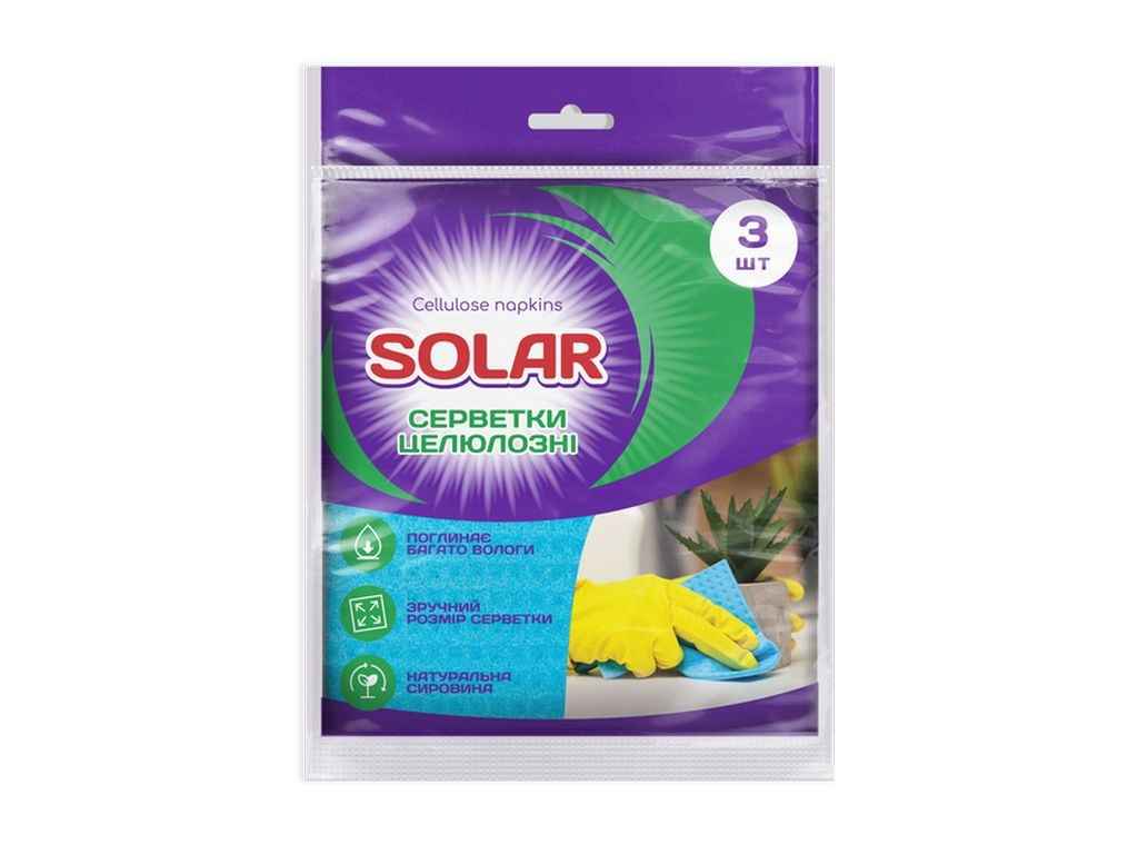 Серветка для прибирання 3шт ТМ SOLAR Серветка для прибирання 3шт ТМ SOLAR