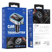 Модулятор Bluetooth "BC32" BOROFONE Sunlight QC3.0 2USB/2,4A/18W Black. Изображение №2