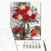 Картина за номерами "Подаровані троянди" BS51914, 40х50 см. Зображення №2