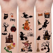 Набір дитячих тимчасових тату "Хелловін" kids-tatto-halloween-set-30. Зображення №2