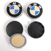 Ковпачки на титани "BMW" (68/65мм) чорний/синьо-білий. Изображение №2 Ковпачки на титани "BMW" (68/65мм) чорний/синьо-білий. Изображение №2
