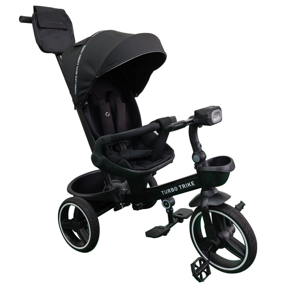 Велосипед дитячий триколісний MT 1002-1 Elegant Black з батьківською ручкою Велосипед дитячий триколісний MT 1002-1 Elegant Black з батьківською ручкою