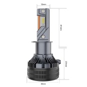 Лампа LED H1 радіатор+кулер 180W/20000Lm/6000K 3570 Chip 9-18V "T80" 12 міс. гарантії. Изображение №3 Лампа LED H1 радіатор+кулер 180W/20000Lm/6000K 3570 Chip 9-18V "T80" 12 міс. гарантії. Изображение №3