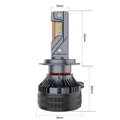 Лампа LED H7 радіатор+кулер 180W/20000Lm/6000K 3570 Chip 9-18V "T80" 12 міс. гарантії. Зображення №6 Лампа LED H7 радіатор+кулер 180W/20000Lm/6000K 3570 Chip 9-18V "T80" 12 міс. гарантії. Зображення №6