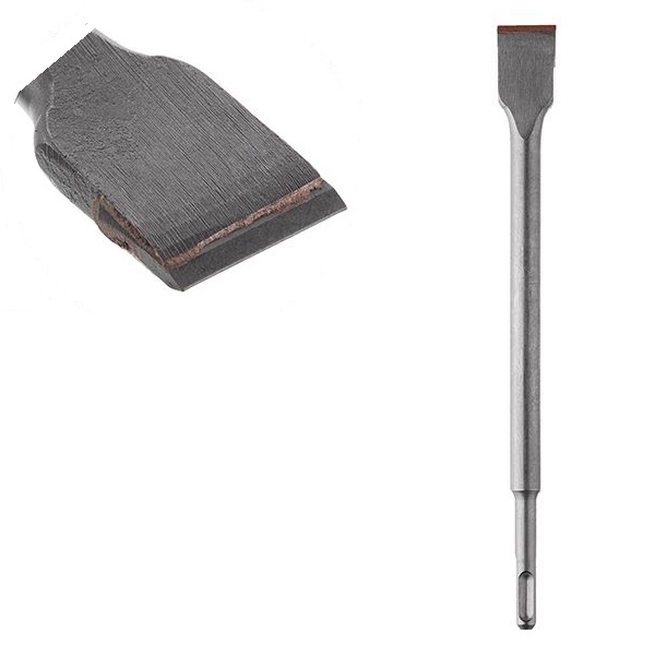 Зубило 250*25*14мм SDS-Plus плоске з побідитовою напайкою Intertool Зубило 250*25*14мм SDS-Plus плоске з побідитовою напайкою Intertool