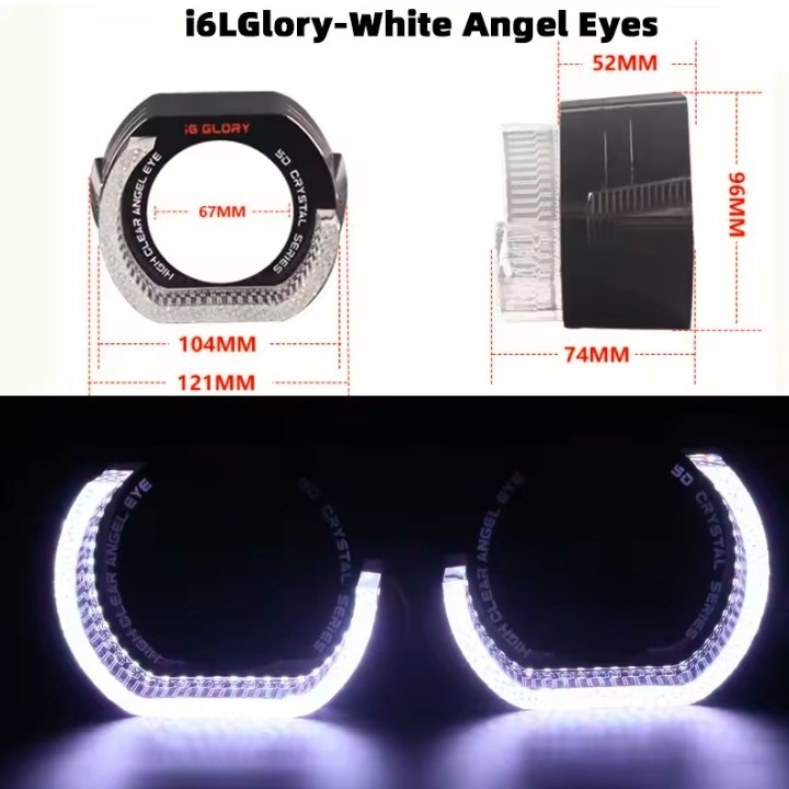LED-маска з ангельськими вічками 2.5"/12v/6000k/White/R6-L(2шт.) LED-маска з ангельськими вічками 2.5"/12v/6000k/White/R6-L(2шт.)