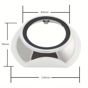 Маска під лінзу Sigma 3" Z114 Хром (2шт). Изображение №2
