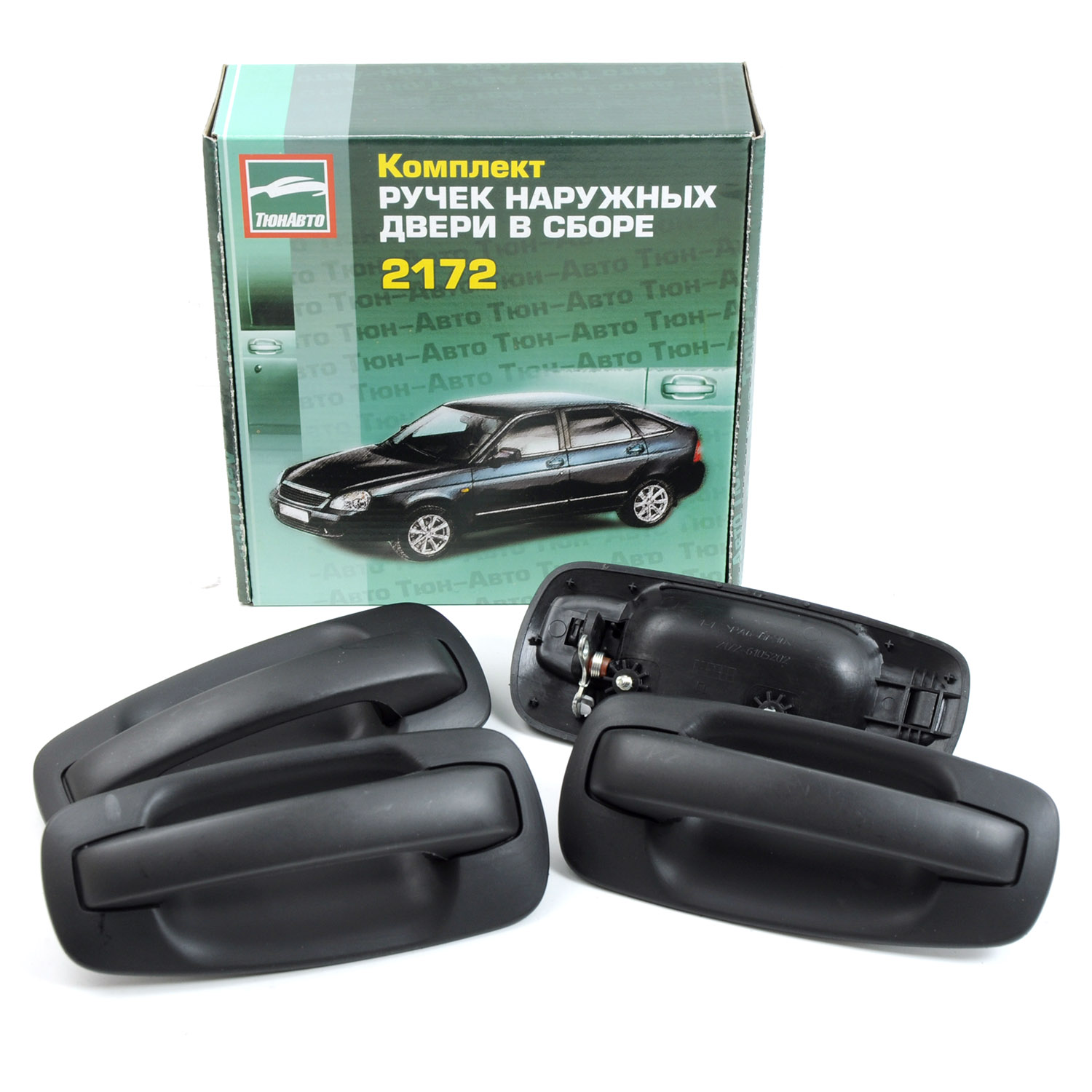 Ручки двері зовнішні в зборі 2110-2112,Пріора чорні,пластик "ТЮН-АВТО"(4шт) Ручки двері зовнішні в зборі 2110-2112,Пріора чорні,пластик "ТЮН-АВТО"(4шт)