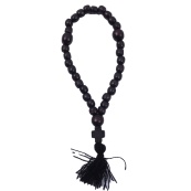 Чотки на 33 намистини дерев'яні з хрестиком (розм.12см довжин.чоток,/D 1см). Зображення №2