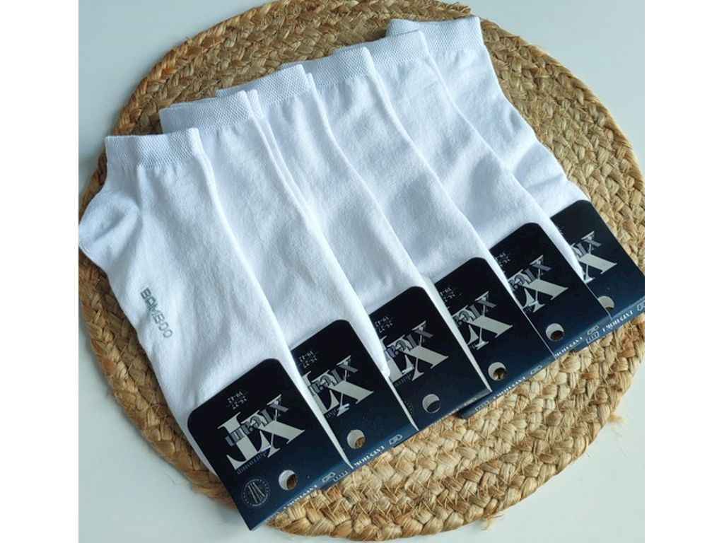 Набір шкарпеток короткі бамбукові 133 МSB р.39-42 12пар білий ТМ ЖИТОМИР Набір шкарпеток короткі бамбукові 133 МSB р.39-42 12пар білий ТМ ЖИТОМИР